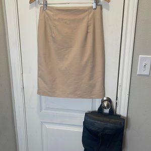 Lulu’s Beige Pencil Skirt Fully Lined